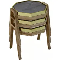 AEA Elegantes schwarzes Couchtisch-Set aus Holz im modernen Design