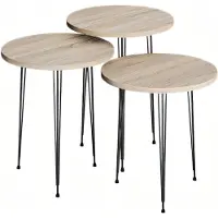 Xl Moebel Gmbh Elegantes braunes Couchtisch-Set aus Holz und Metall