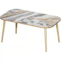 Xl Moebel Gmbh Mehrfarbiger Holz-Couchtisch im modernen Design