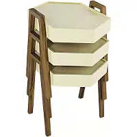 AEA Couchtisch-Set aus Holz in Beige modern elegant