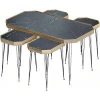 AEA Moderner schwarzer Couchtisch aus Holz
