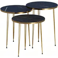 Xl Moebel Gmbh Elegantes schwarzes Couchtisch-Set aus Holz und Edelstahl