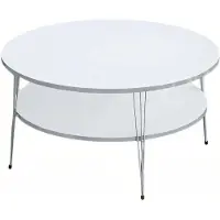 AEA Moderner weißer Couchtisch aus Holz mit elegantem Design