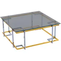 AEA Transparenter Edelstahl Couchtisch modern elegant