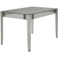 AEA Eleganter grauer transparenter Tisch Rechteckiger Tisch Gartentisch