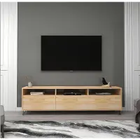 Xl Moebel Gmbh Hellbrauner TV-Ständer Designer Lowboard Holz Wohnzimmer Möbel Edle RTV