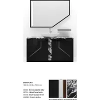 Xl Moebel Gmbh Noir salle de bain lavabo robinetterie salle de bain meubles style italien Nouveau