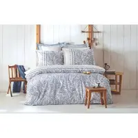 L'essentiel Maison , Adal- PRL2417, Bleu,Blanc, Couettes, 100% Coton ranforce