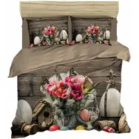 L'essentiel Maison , Adal- PRL1216, Marron, Couettes, dessus de couette et taie d'oreiller : 100 % micro-satin polyester