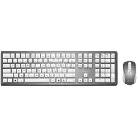 MediaRange MROS135 Funk-Tastatur und optis. Funk-Maus Set QWERTZ sil