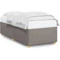 vidaXL Cadre de lit sans matelas Taupe 100x200 cm Tissu