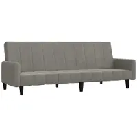 vidaXL Canapé-lit à 2 places gris clair velours
