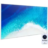 Klarstein Radiateur Infrarouge Mural, Chauffage Infrarouge 600W, Panneau Chauffant Infrarouge, Télécommande, Radiateur Electrique Extra Plat, Salle de Bain, Sans CO2, Faible Conso d'Energie