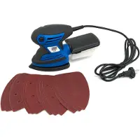 HBM 200 Watt. Ponceuse à main multifonctionnelle comprenant 12 feuilles abrasives