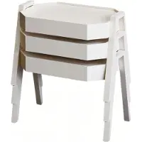 Xl Moebel Gmbh Couchtisch-Set aus Holz in Weiß, modernes und elegantes Design