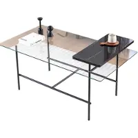 AEA Couchtisch mit Ablage für heiße Getränke Wohnzimmer Tisch 110x60