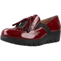 Wonders pour femme. C-33361_2024_9834 Mocassins en cuir FLY 361 Bordeaux Rouge (37), 3 à 5 cm, Aucun, Casuel, Vernis
