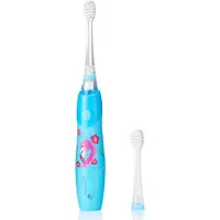 Brush-Baby | Brosse à dents sonique KidzSonic - Flamingo - pour enfants - nettoyage en douceur - 2 modes