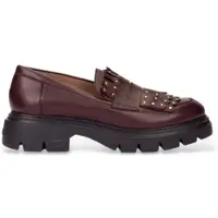 Wonders pour femme. A-4315_5716_9834 Mocassins BONES 15 Bordeaux (38), Cuir, Rouge, 1 à 3 cm, Aucun, Casuel