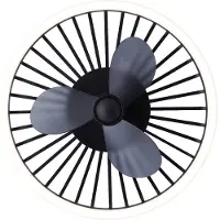 Brilliant Ventilateur de plafond à lampe filaire Capo noir