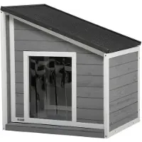 PawHut Niche pour chien , en bois de sapin, niche pour chien, niche pour petits animaux avec toit en bitume, pour l'extérieur