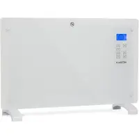 Klarstein Radiateur Electrique Mobile, Chauffage Electrique Mural 2000W à Faible Consommation d'Energie pour Maison, Salle de Bain, Convecteur, Radiateurs Electriques Silencieux, Thermostat, Roulettes