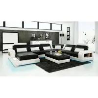 AEA Sofa Ecksofa Design Wohnlandschaft mit Regal Polster Sitz Garnitur Ledersofa USB