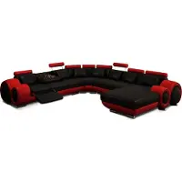 AEA Ledersofa Couch Wohnlandschaft Ecksofa Eck Garnitur Design Modern Sofa A1163B