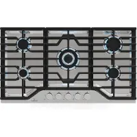 Klarstein Turbocast Plaque De Cuisson Gaz - 5 Brûleurs, Inox 304, 3.4kW Wok, Allumage Auto & Sécurité, Kit Conversion GPL, Plaque au Gaz Professionnelle