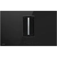 Klarstein AirJet Hybrid table à induction avec Hotte intégrée - 12 kW, 750 m³/h, CEE A++, 9 Niveaux,tactile, Filtre aluminium & charbon, 58 dB, 83x26x51,5 cm