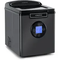 Klarstein Machine a Glacons pour la Maison, Capacité de 1,8L, Fabrique Rapidement Jusqu'à 12kg de Glacons en 3 Tailles Différentes, Machine à Glaçons, Ice Maker avec Ecran LCD, Autonettoyante