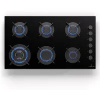 Klarstein Tables de Cuisson à Gaz, Plaque de Cuisson Gaz à 6 Brûleurs, Table de Cuisson Encastrable à 6 Feux de 12200W, Cuisiniere Gaz, Gaziniere Gaz avec Brûleurs en Acier Inoxydable, Cuisinières GPL