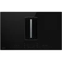 Klarstein AirJet FlexPro Table à induction avec Hotte intégrée - CEE A++, Débit 750 m³/h, 14 kW, 4 Zones, Boost, Silencieux 58 dB,tactile, Noir
