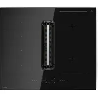Klarstein AirJet Table à induction avec Hotte intégrée - 12 kW, 600 m³/h, CEE A+, 9 Niveaux,tactile, Moteur silencieux 52 dB, Filtre aluminium, 60x26x51,5 cm