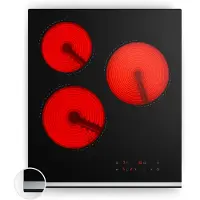 Klarstein Verosteel Plaque Vitrocéramique 45 cm - 3 Zones Dont Ovale, 5000 W, Curseur Tactile, Minuterie, Sécurité Enfants, Verre Facile à Nettoyer - Table de Cuisson Vitrocéramique Moderne