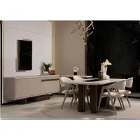 Xl Moebel Gmbh Moderner Esszimmertisch mit eleganten Säulenbeinen Hochwertig Möbel Beige