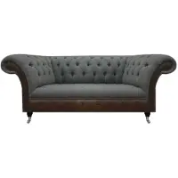 AEA Moderne Graue Chesterfield Polstercouch Designer Luxuriöser Dreisitzer