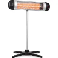 Blumfeldt Klarstein Chauffage Electrique à Infrarouge sur Pied, Chauffage de Jardin 2500W, Chauffage Exterieur de Jardin, Terrasse et Mural IP34 pour Veranda, Chauffage d'Appoint Extérieur, Econome, Sans CO2