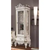 AEA Luxuriöser Holzschrank mit Glas Klassische weiße Möbel Schrank Vitrinen