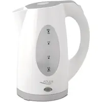 Adler Bouilloire AD 1208, capacité 1,8 L, blanc/gris