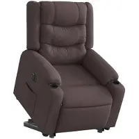 vidaXL Fauteuil relax avec releveur électrique Tissu marron foncé