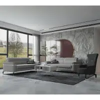 AEA Sofagarnitur Dreisitzer Sessel Sofa Stoffsofa Couch Polstersofa Grau