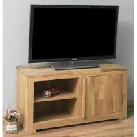 Casa Padrino Armoire TV de style rustique 120 x 46 x H. 60 cm - Buffet en bois massif - Meubles de salon de style rustique