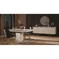 Xl Moebel Gmbh Luxus Esszimmer Set Esstisch 4x Stöhle und Sideboard Spiegel 7tlg Möbel