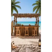 Xl Moebel Gmbh Bequemer Barhocker aus Holz für Garten und Bar mit stabilem Gestell