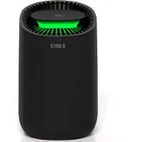 Strex Déshumidificateur d'air - Extrêmement silencieux - 600ml/jour - Noir - Adapté pour la maison, la chambre et le bureau