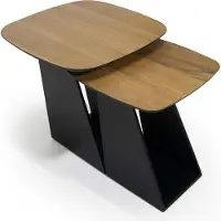 AEA Modern Couchtisch Set 2x Couchtische Wohnzimmer Holz Möbel Designer