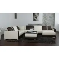 AEA Ledersofa Couch Wohnlandschaft Ecksofa Eck Garnitur Design Modern Sofa F3012