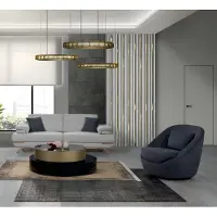 AEA Design Sofa Set 3+1 Modern Blau Weiß Polster Couch Wohnzimmer Eleganter Stil