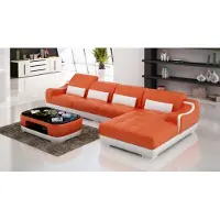 AEA Ledersofa Couch Wohnlandschaft Ecksofa Eck Garnitur Design Modern Sofa G8025C